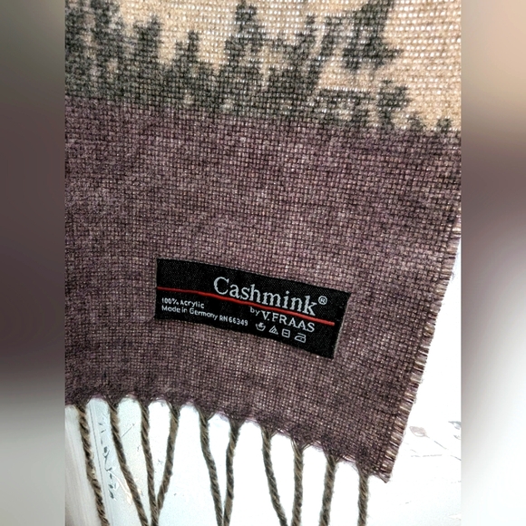 Cashmink by V. Fraas scarf. EUC. Earth Tones. Brown, Tan, Gray, purple. - Picture 1 of 5